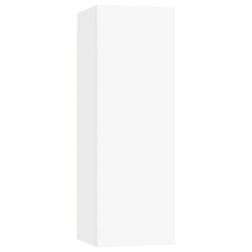 ТВ шкаф, бял, 30,5x30x90 см, инженерно дърво