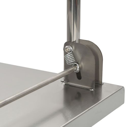 Платформена количка, сребриста, 82x53x86 см, неръждаема стомана