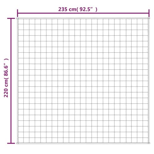 Утежнено одеяло сиво 220x235 см 15 кг плат
