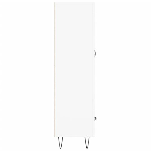 Висок шкаф, бял, 69,5x31x115 см, инженерно дърво