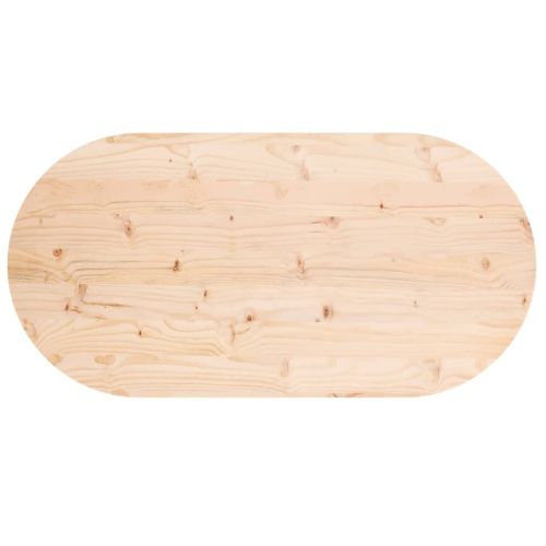 Плот за маса 90x45x2,5 см, масивна дървесина, бор, овален