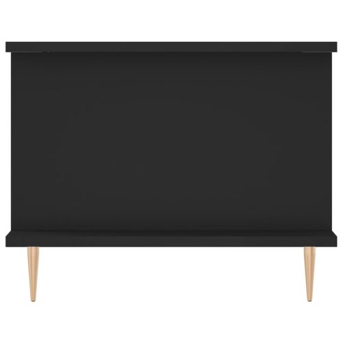 Маса за кафе, черна, 90x50x40 см, инженерно дърво