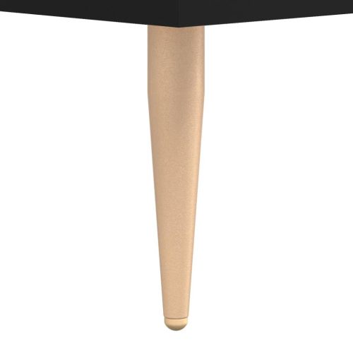 Маса за кафе, черна, 90x50x40 см, инженерно дърво