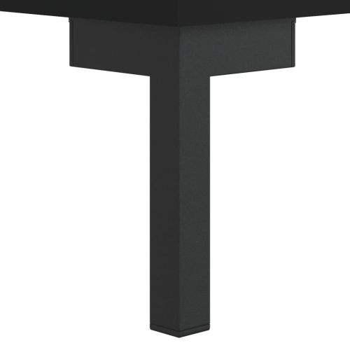 ТВ шкаф, черен, 80x36x50 см, инженерно дърво