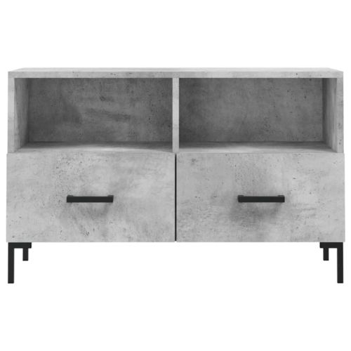ТВ шкаф, бетонно сив, 80x36x50 см, инженерно дърво