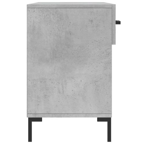 Пейка за обувки, бетонно сив, 102x35x55 см, инженерно дърво