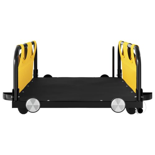 Ремарке за колело, жълто, Оксфорд плат и желязо