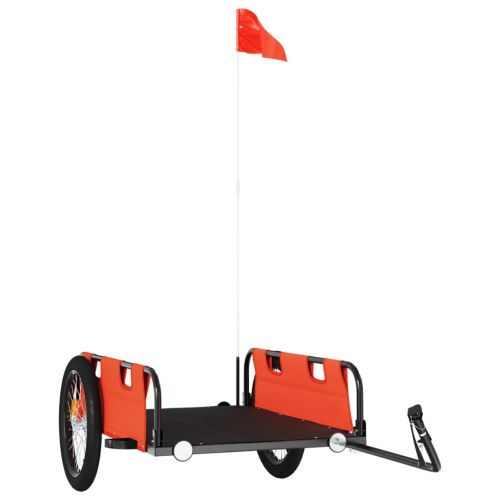 Ремарке за колело, оранжево, Оксфорд плат и желязо