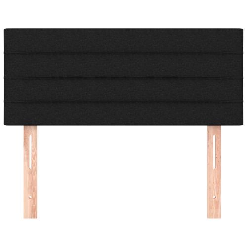 Горна табла за легло, черна, 90x5x78/88 см, плат