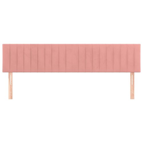 Горна табла за легло, розова, 90x5x78/88 см, кадифе