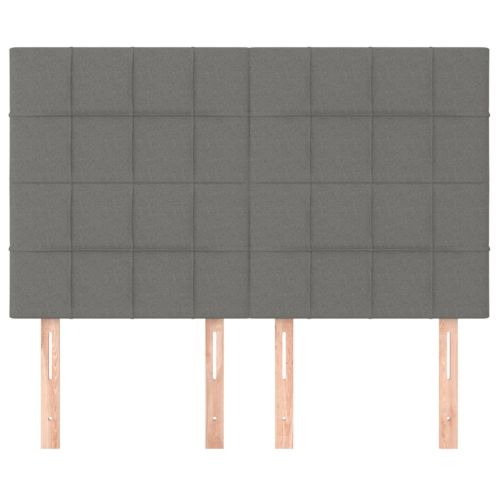 Табла за легло, тъмносива, 144x5x118/128 см, плат