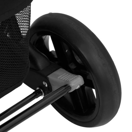 Количка за близнаци, светлосива, стомана