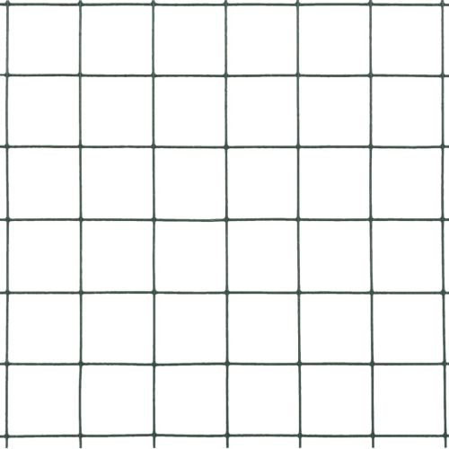 Кокошкарска мрежа, стомана с PVC покритие, 25х0,5 м, зелена