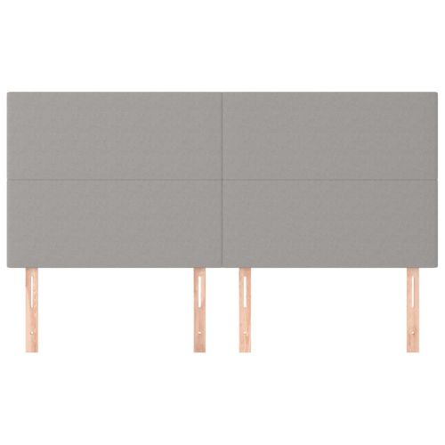 Табла за легло, светло сива, 200x5x118/128 см, плат