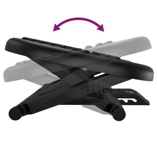 Поставка за крака, черна, 46x34,5x11 см