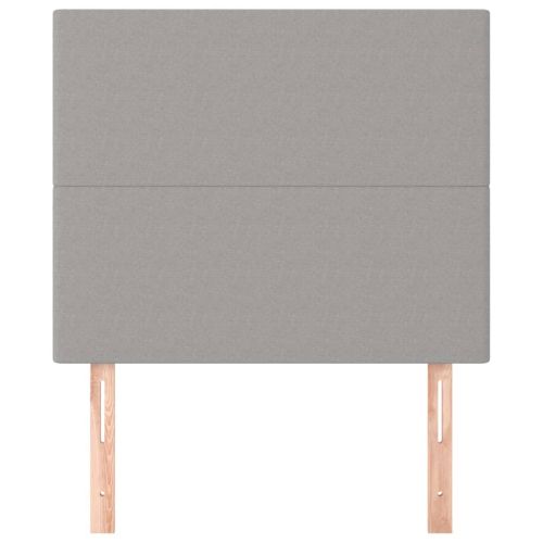 Табла за легло, светло сива, 90x5x118/128 см, плат