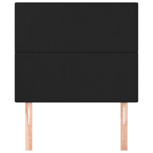 Табла за легло, черна, 90x5x118/128 см, изкуствена кожа