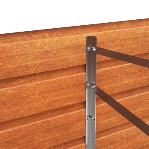Градинска повдигната леха ръждив 400x80x77 см кортенова стомана