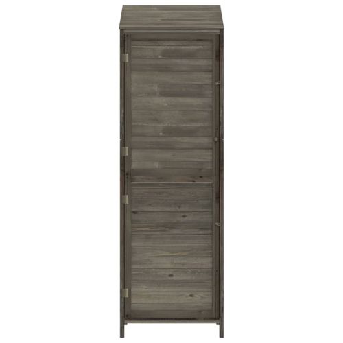 Градинска барака, антрацит, 55x52x174,5 см, чамово дърво масив