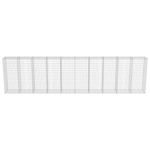 Габионна стена с капаци, поцинкована стомана, 600х50х150 см