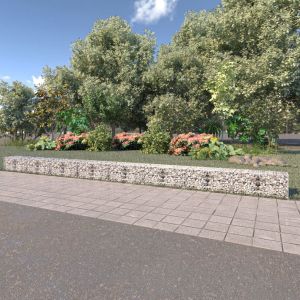 Габионна стена с капаци, поцинкована стомана, 900x50x50 см