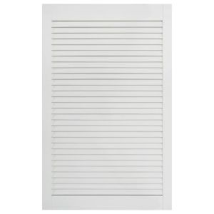 Врата за шкаф с решетен дизайн, бяла, 99,3x59,4 см, бор масив