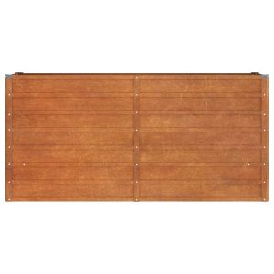 Градинска повдигната леха ръждив 160x40x77 см кортенова стомана
