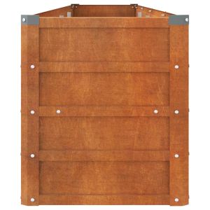 Градинска повдигната леха ръждив 320x40x45 см кортенова стомана