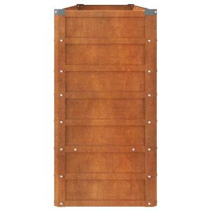 Градинска повдигната леха ръждив 320x40x77 см кортенова стомана