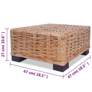 Комплект мека мебел, 16 части, естествен ратан