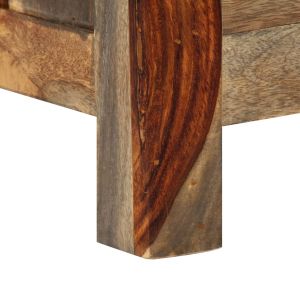 Сайдборд, сив, 100x30x50 см, акациево дърво масив