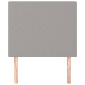 Табла за легло, светло сива, 100x5x118/128 см, плат