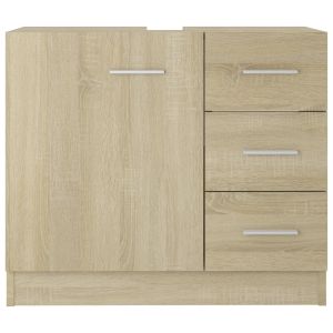 Долен шкаф за мивка, дъб сонома, 63x30x54 см, инженерно дърво