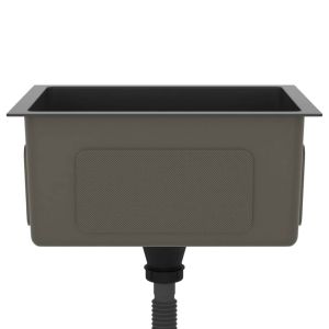 Ръчно изработена кухненска мивка, черна, неръждаема стомана