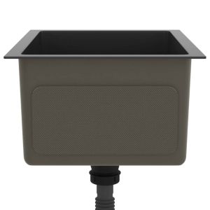 Ръчно изработена кухненска мивка, черна, неръждаема стомана