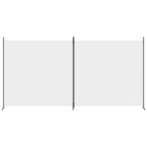 Параван за стая, 2 панела, бял, 348x180 см, плат