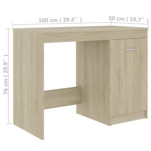 Бюро, дъб сонома, 100x50x76 см, инженерно дърво