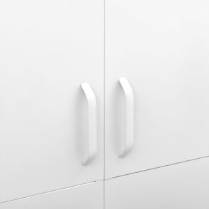 Гардероб, бял, 90x50x180 см, стомана