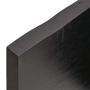 Стенен рафт тъмнокафяв 40x30x(2-4) см обработен масивен дъб