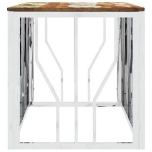 Маса за кафе, неръждаема стомана и регенерирано дърво масив