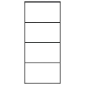 Плъзгаща се врата матирано ESG стъкло/алуминий 90x205 см черна