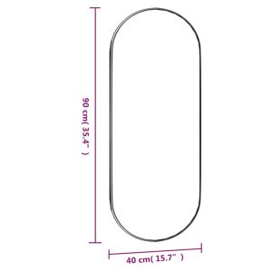 Стенно огледало 40x90 см стъкло овално