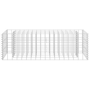 Габион повдигната леха, поцинкована стомана, 90x30x30 cм
