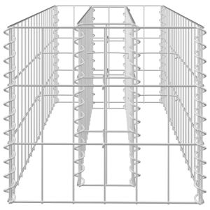 Габион повдигната леха, поцинкована стомана, 90x30x30 cм