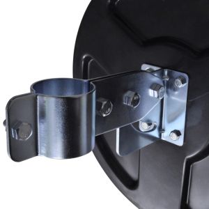 Изпъкнало пътно огледало, PC пластмаса, черно, 30 см, улично