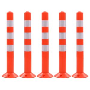 Сигнални колчета за контрол на трафика, 5 бр, пластмаса, 75 см