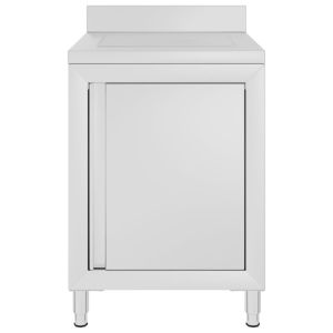 Търговски кухненски шкаф с отцедник, неръждаема стомана