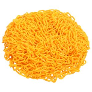 Предупредителна верига, жълта, 100 м, Ø6 мм, пластмаса