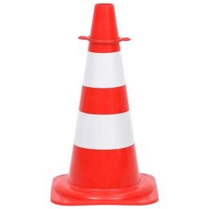 Комплект сигнални конуси с 10 м верига, червено и бяло