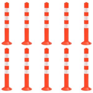 Сигнални колчета за контрол на трафика, 10 бр, 75 см, PE